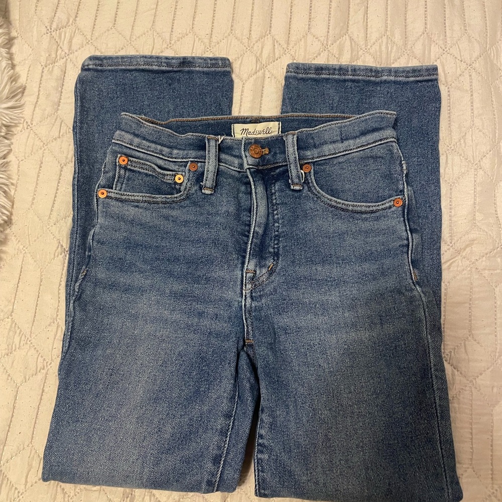 Madewell Cali Demi-Boot Jeans High Rise Fair Trade Denim Size 25 in Bodney Wash - Picture 9 of 9